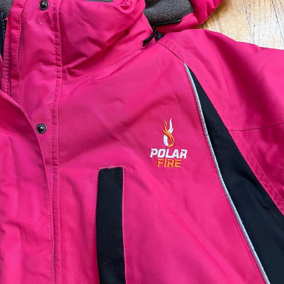 Polar Fire Coat Womens Large Hooded Thick Winter Jacket Pink Ski - Picture 2 of 12
